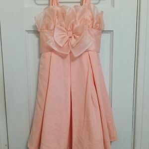 Bonnie Jean Peach Dress Sz 7 Girls Youth